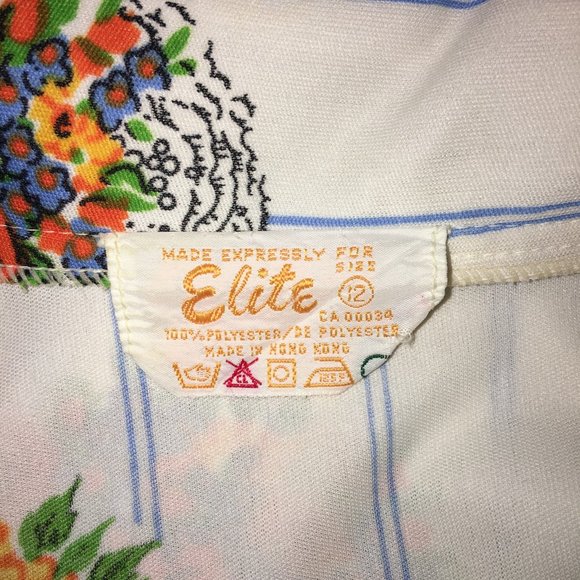 Elite Vintage Floral Top - Size 12 - Picture 5 of 5